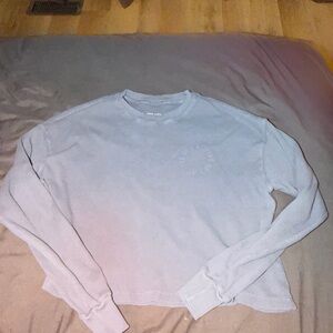 SET Active Ribbed Gray Crewneck Top